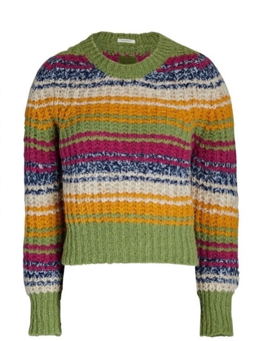 MOTHER Striped Multicolor Crewneck Sweater size L NWOT,